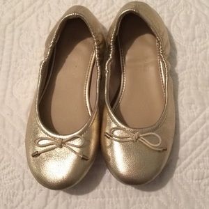 Gold ballet flats American Eagle